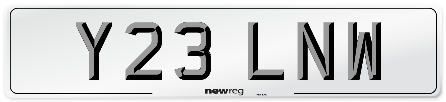 Y23 LNW Number Plate from New Reg